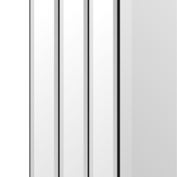Milton Square Corner Bevelled All Glass Large Dress Mirror 120 x 80cm - Size: 120x 80cm - Black - MirrorOutlet - Wilko - thumbnail 4