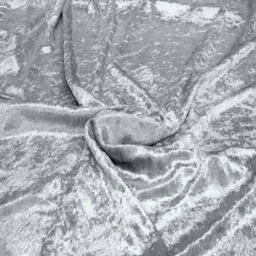 Alan Symonds Silver Crushed Velvet Ring Top Eyelet Curtains 229 x 183cm - Size: W 229 x D 183cm - Wilko - thumbnail 5