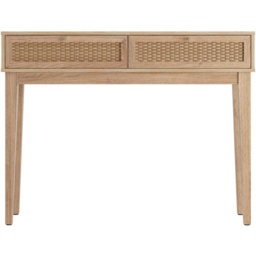 Bordeaux 2 Drawer Oak Dressing Table - Size: 32 x 110 x 85cm - Brown - LPD Home - Wilko - thumbnail 4