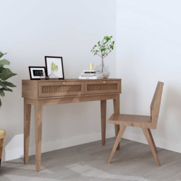 Bordeaux 2 Drawer Oak Dressing Table - Size: 32 x 110 x 85cm - Brown - LPD Home - Wilko - thumbnail 7