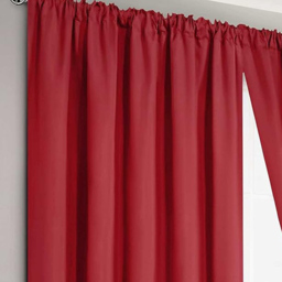 Velosso Verona Red Tape Top Curtains 117 x 137cm - Size: W 117 x D 137cm - Wilko - thumbnail 3
