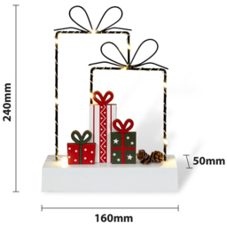 Xmas Haus Multicolour Wired LED Light Present Festive Display - Size: 5 x 16 x 24cm - Wilko - thumbnail 6