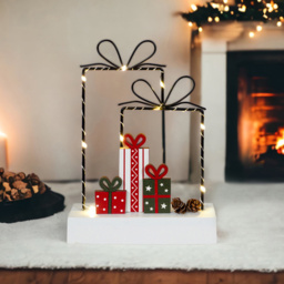 Xmas Haus Multicolour Wired LED Light Present Festive Display - Size: 5 x 16 x 24cm - Wilko - thumbnail 5