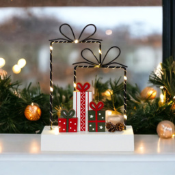 Xmas Haus Multicolour Wired LED Light Present Festive Display - Size: 5 x 16 x 24cm - Wilko - thumbnail 4