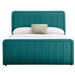 Comfy Living King Size Green Brushed Velvet Ottoman Bed Frame - Wilko - thumbnail 3