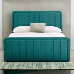 Comfy Living King Size Green Brushed Velvet Ottoman Bed Frame - Wilko - thumbnail 1