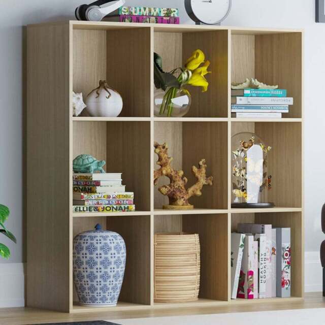 Vida Designs Durham 3 x 3 Oak Cube Storage Unit - Size: H 96.5 x W 96.5 x D 29cm - Wilko - image 1