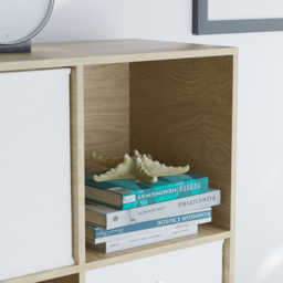 Vida Designs Durham 3 x 3 Oak Cube Storage Unit - Size: H 96.5 x W 96.5 x D 29cm - Wilko - thumbnail 6
