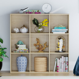 Vida Designs Durham 3 x 3 Oak Cube Storage Unit - Size: H 96.5 x W 96.5 x D 29cm - Wilko - thumbnail 4