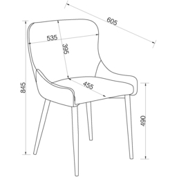 Bentley Designs Rubens Set of 2 Blue Boucle Dining Chair - Wilko - thumbnail 6