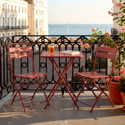 Artemis Home Colourways 2 Seater Terracotta Vibrant Folding Bistro Set - Terracotta Red - Wilko - thumbnail 1