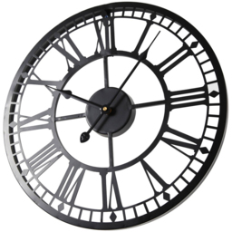 EOS Black Skeleton Wall Clock with Roman Numerals 40cm - Size: 40 x 40 x 2cm - Home Garden Direct - Wilko - thumbnail 4