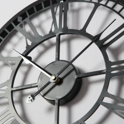 EOS Black Skeleton Wall Clock with Roman Numerals 40cm - Size: 40 x 40 x 2cm - Home Garden Direct - Wilko - thumbnail 6