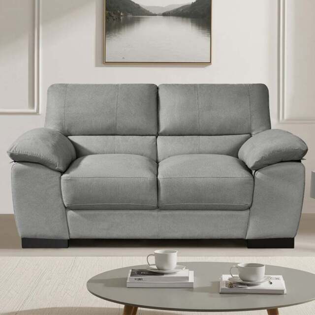 Artemis Home Mellette 2 Seater Grey Fabric Sofa - Wilko - image 1