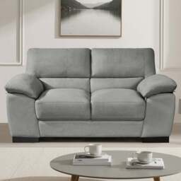 Artemis Home Mellette 2 Seater Grey Fabric Sofa - Wilko