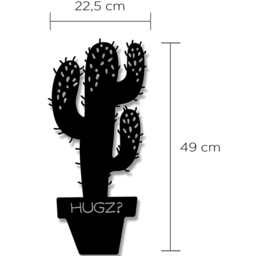 Decortie Black Minimalist Metal Modern Hugz Theme Wall Art - Size: 49 x 22.5 x 0.3cm - Wilko - thumbnail 5