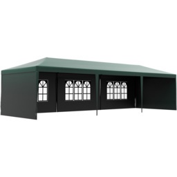 Outsunny 9 x 3m Green Gazebo Party Tent - Size: 3 x 9m - Wilko - thumbnail 3