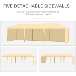 Outsunny 9 x 3m Green Gazebo Party Tent - Size: 3 x 9m - Wilko - thumbnail 7
