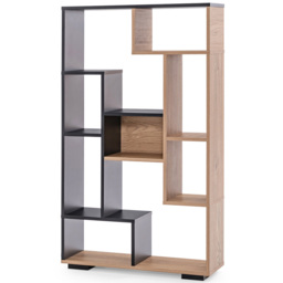 Costway 11 Shelf Black and Brown Bookshelf - Size: 83 x 29 x 25cm - Multi - Wilko - thumbnail 3