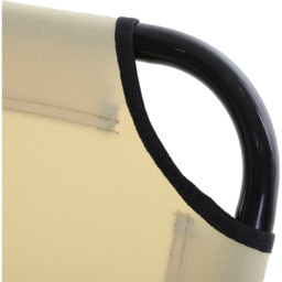 Outsunny Beige Foldable Sun Lounger - Size: 1 Seater - Cream - Wilko - thumbnail 4