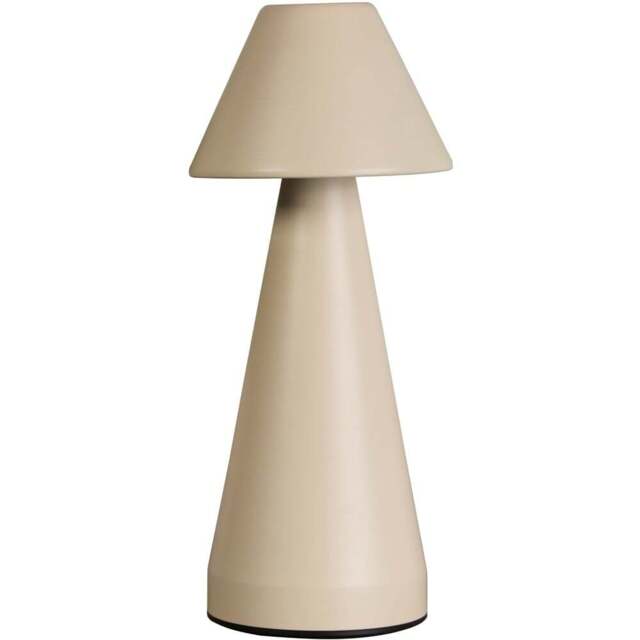 Lighting Collection Cone Cream Rechargeable LED Table Lamp - Size: 24.5 x 10 x 10cm - Cream and White - Wilko - image 1