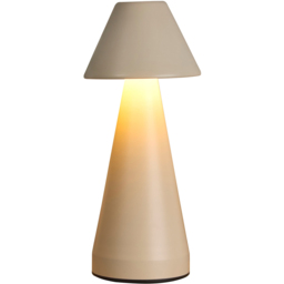 Lighting Collection Cone Cream Rechargeable LED Table Lamp - Size: 24.5 x 10 x 10cm - Cream and White - Wilko - thumbnail 4