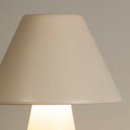 Lighting Collection Cone Cream Rechargeable LED Table Lamp - Size: 24.5 x 10 x 10cm - Cream and White - Wilko - thumbnail 5