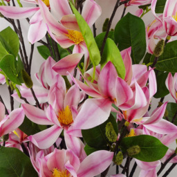 Leaf Pink Magnolia Floral Artificial Spray 6 Pack - Size: 100 x 25 x 20cm - Wilko - thumbnail 4