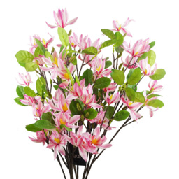 Leaf Pink Magnolia Floral Artificial Spray 6 Pack - Size: 100 x 25 x 20cm - Wilko - thumbnail 3
