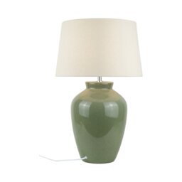 Vaughn Ceramic Table Lamp Green - Wilko - thumbnail 4
