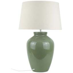 Vaughn Ceramic Table Lamp Green - Wilko - thumbnail 1