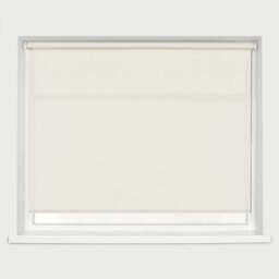 Caecus Straight Edge Roller Blind Natural 180cm - Cream - Wilko - thumbnail 1