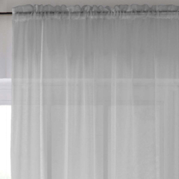 Tyrone Textiles Crystal Silver Plain Sheer Voile Panel Curtain 145 x 122cm - Size: 122 x 145 x 1cm - Wilko - thumbnail 4