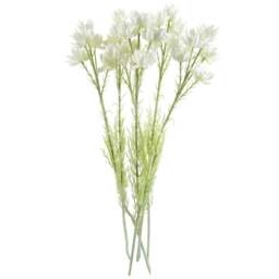 Leaf 30 White Starflower Artificial Stem Flowers 60cm 6 Pack - Size: 60 x 8 x 8cm - Wilko - thumbnail 1