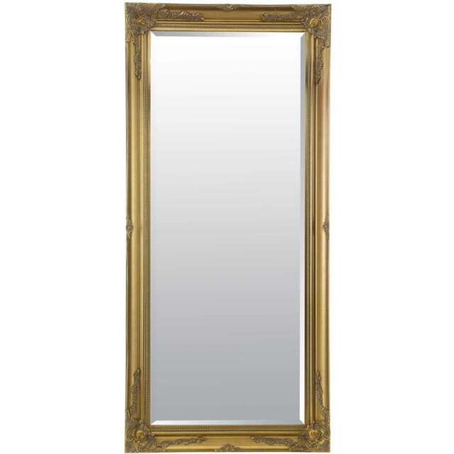 Buxton Gold Leaner Wall Mirror 170 x 79cm - MirrorOutlet - Wilko - image 1