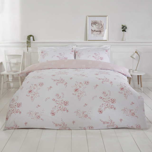 Rapport Home PH Sadie King Size Rose Pink Duvet Set - Wilko - image 1