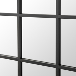 Furniturebox Yuki Black Window Medium Wall Mirror 140 x 70cm - Wilko - thumbnail 6
