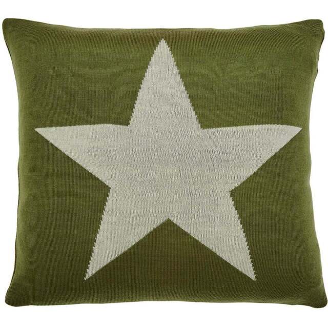 Helena Springfield Star Knit Green Cushion 45 x 45cm - Wilko - image 1