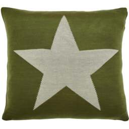 Helena Springfield Star Knit Green Cushion 45 x 45cm - Wilko