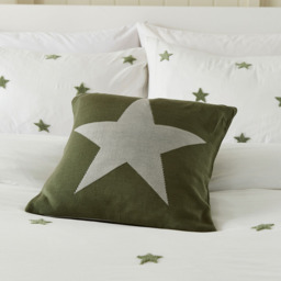 Helena Springfield Star Knit Green Cushion 45 x 45cm - Wilko - thumbnail 3