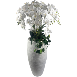 Leaf White Orchid Display Artificial Plant in Pot 5ft - Size: 150 x 80 x 80cm - Pink - Wilko - thumbnail 1