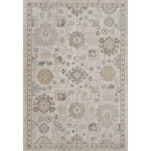 Desire Rugs Maia Beige Lagoon Floral Non Slip Rug 200 x 300cm - Cream - Wilko - image 1