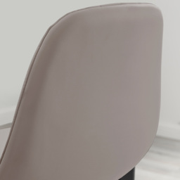 Furniturebox Solara Cappuccino Faux Leather Black Legs Counter Stools Set of 2 - Brown - Wilko - thumbnail 4