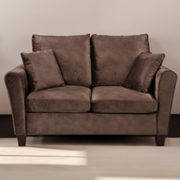 Brooklyn 2 Seater Brown Brushed Velvet Sofa - Wilko
