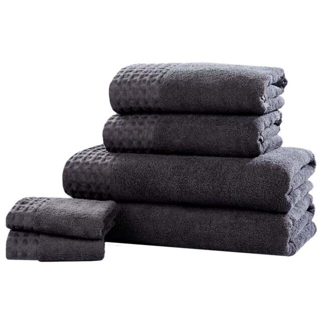 Rapport Home Retreat Charcoal Grey Cotton Bath Towel - Size: 4 x 70 x 120cm - Wilko - image 1