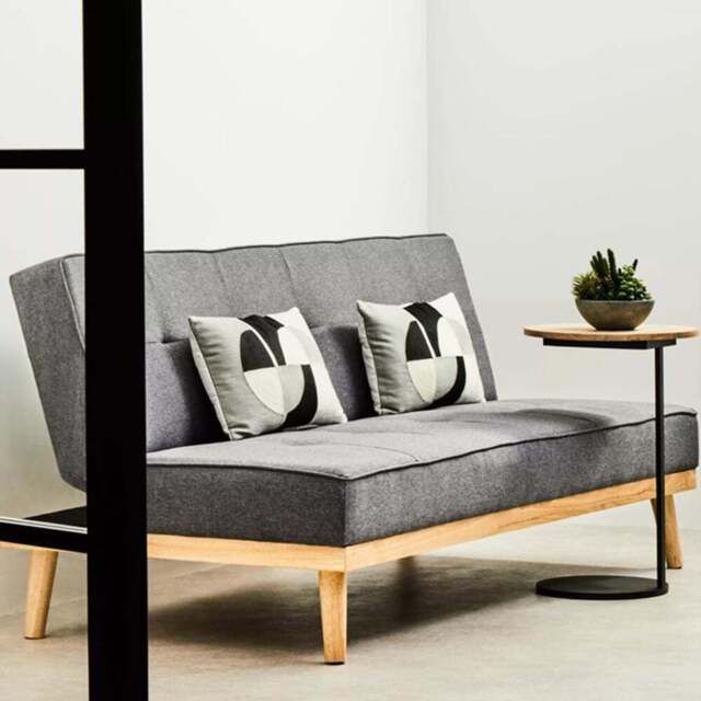 Interiors by Premier Stockholm 3 Seater Grey Linen Sofa Bed - Wilko - image 1