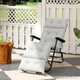 Outsunny Light Grey Sun Lounger Cushion 190 x 56cm - Wilko - thumbnail 3