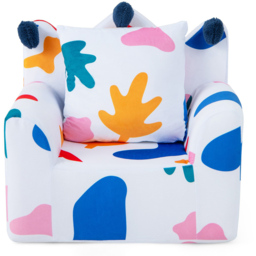 Costway White Kids Armchair with Pillow - Size: 59 x 59 x 46cm - Wilko - thumbnail 4