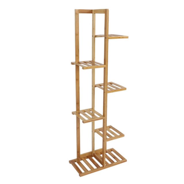Living and Home Multi Tiered Natural Plant Stand 45 x 22 x 125cm - Size: 22 x 45cm - Wilko - image 1
