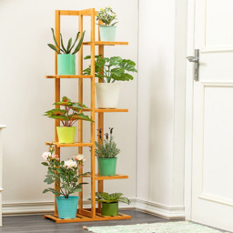 Living and Home Multi Tiered Natural Plant Stand 45 x 22 x 125cm - Size: 22 x 45cm - Wilko - thumbnail 6